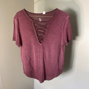 Pacsun Me to We collection V-neck purple shirt
